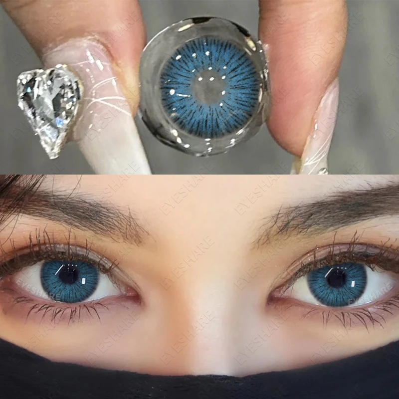 EYESHARE 1 Pair Colored Contact Lenses Natural Look Gray Eye Lenses Brown Contact Blue Lenses Fast Delivery Green Eye