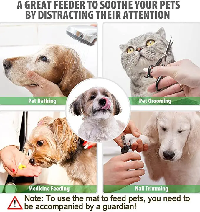 Custom Food Grade Durable Pet Bathing Grooming and Training Suction Slow Feeder Licking Pad Silicone Dog Lick Mat