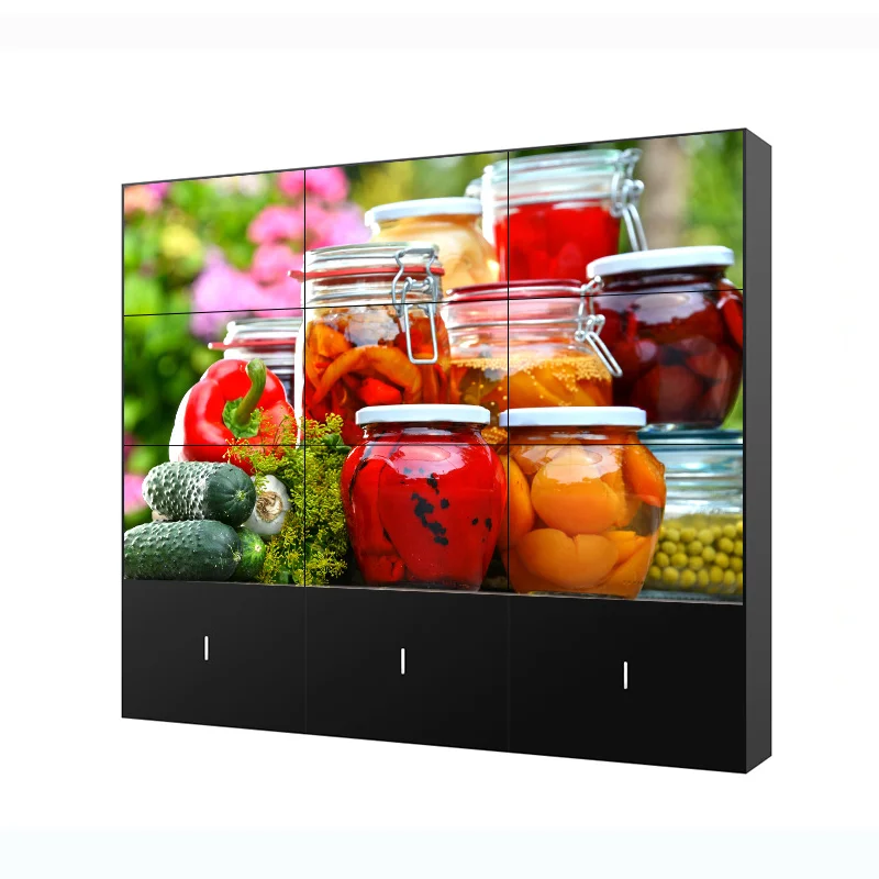 LCD Panel 2x2 3x3 indoor 55 inch seamless multi-screen tv wall panel mounted LCD splicing screen video wall