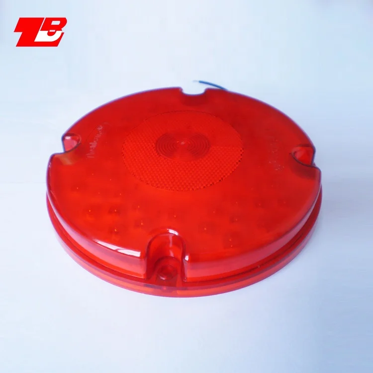 7 Inch Round Led Trailer Tail Lights Red 44 LED PC Lens Submersible Truck Trailer Bus RV Rear Stop Turn Tail Brake Lights Lamps