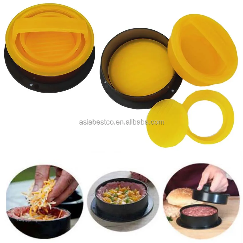 Different Sizes Meat Hamburger Patty Mold For Arepas 3 In 1 Hamburger Press Maker