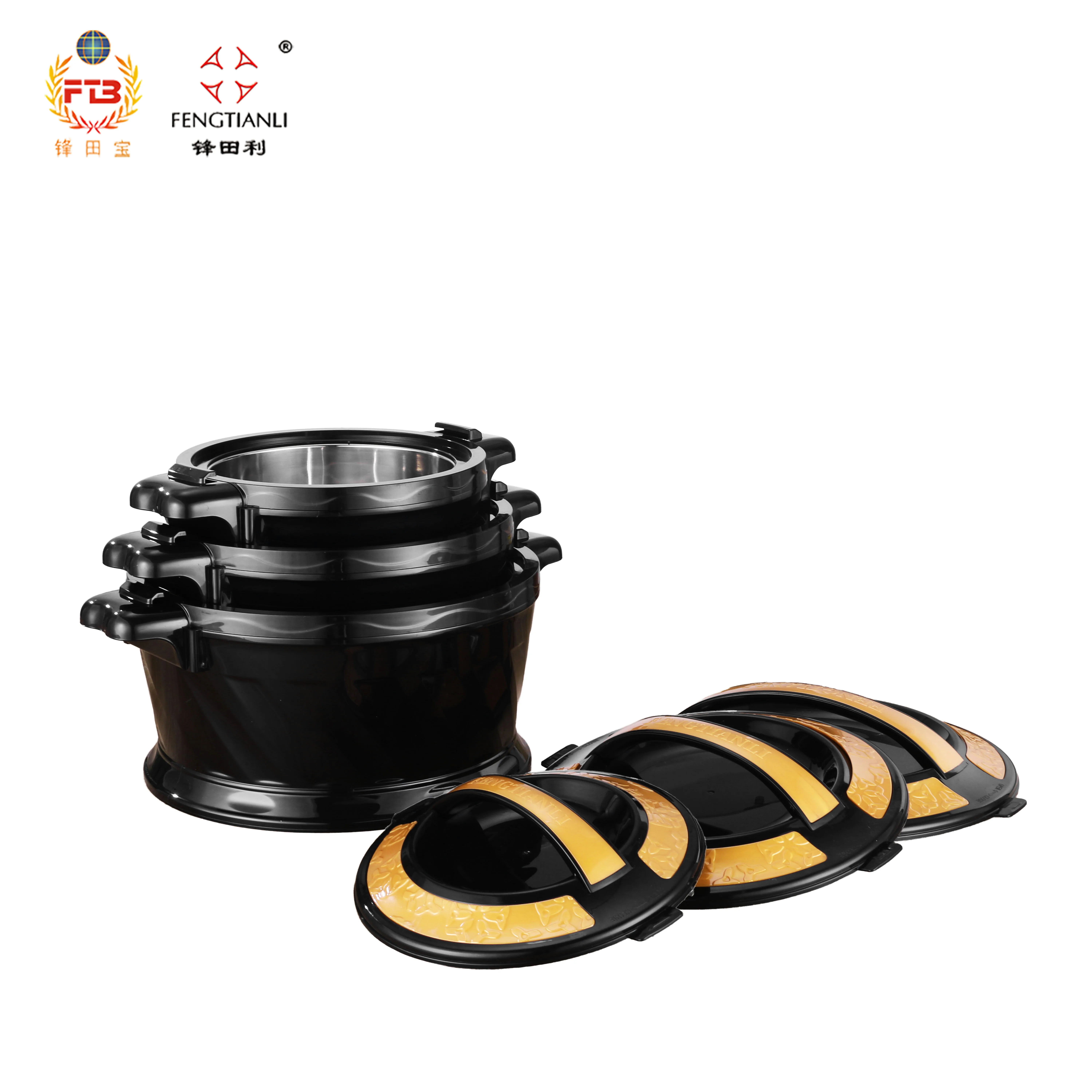 Wholesale Luxury Kitchen Non Stick Cooking Ware pots Triply Cookware set Stainless Steel foodwarmer 3sets