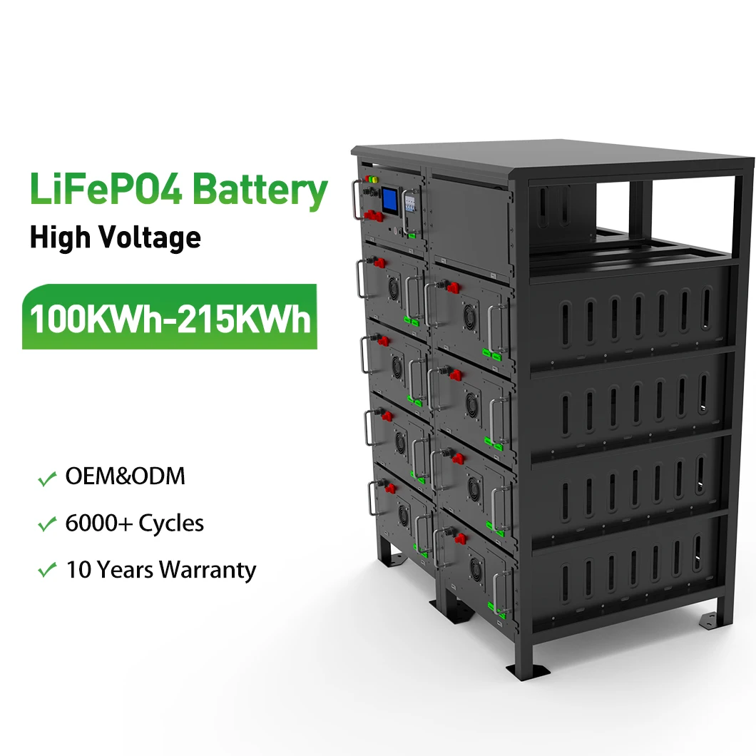 10 Years Warranty 6000 Cycles Rack Mount Batterie Lithium Ion Batteries Rechargeable High Voltage 51.2v Lifepo4 Solar Battery