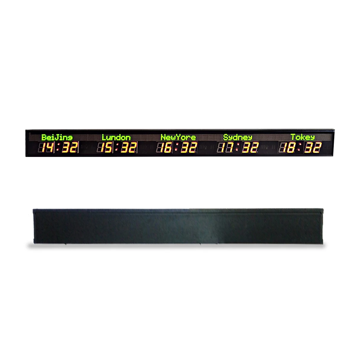 Zhong Xiaoxiao Brand 5 time zone clock Led Large Wall multi zone clock wall mounted world time zone wall clock