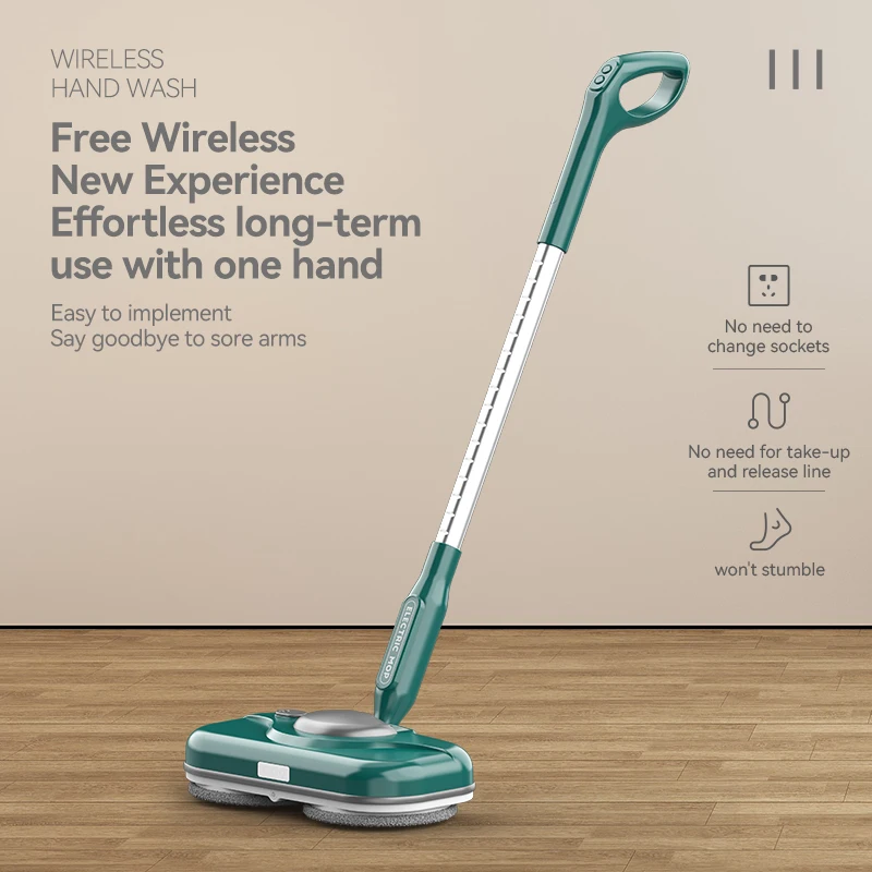 Electric mop machine with cleaning bucket handheld USB charging, 360 degree rotating cleaning mop with