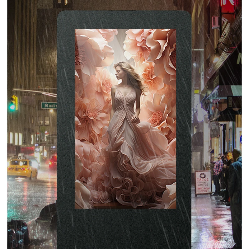 Ingscreen High Brightness Ultra Thin Metal Android Media Player Ce Certified Lcd Tv Outdoor Advertising Display Digital Signage