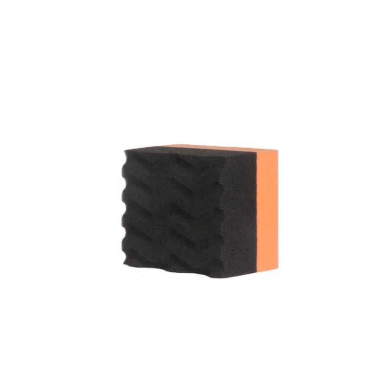 Square wavy Car waxing applicator pad Hand polishing sponge for car care