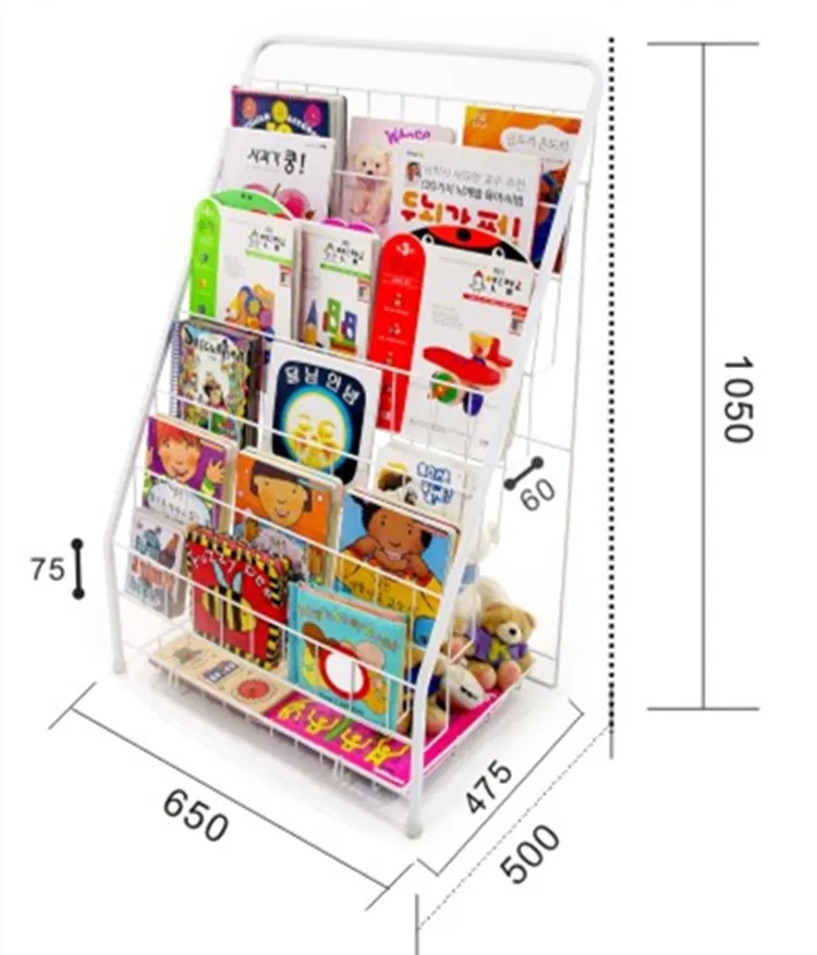 6 Layers Modern Book Shelf Newspaper Magazine Metal Display Rack