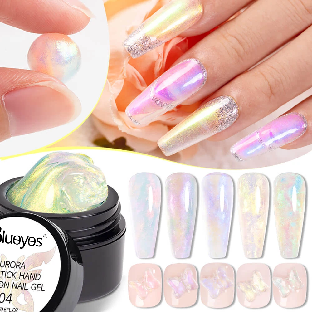 Blueyes Aurora Series 15ml 3D Carving Sculpture Non Stick Extension Nail Gel Structure Builder Hard Gel Solid Gel Builder