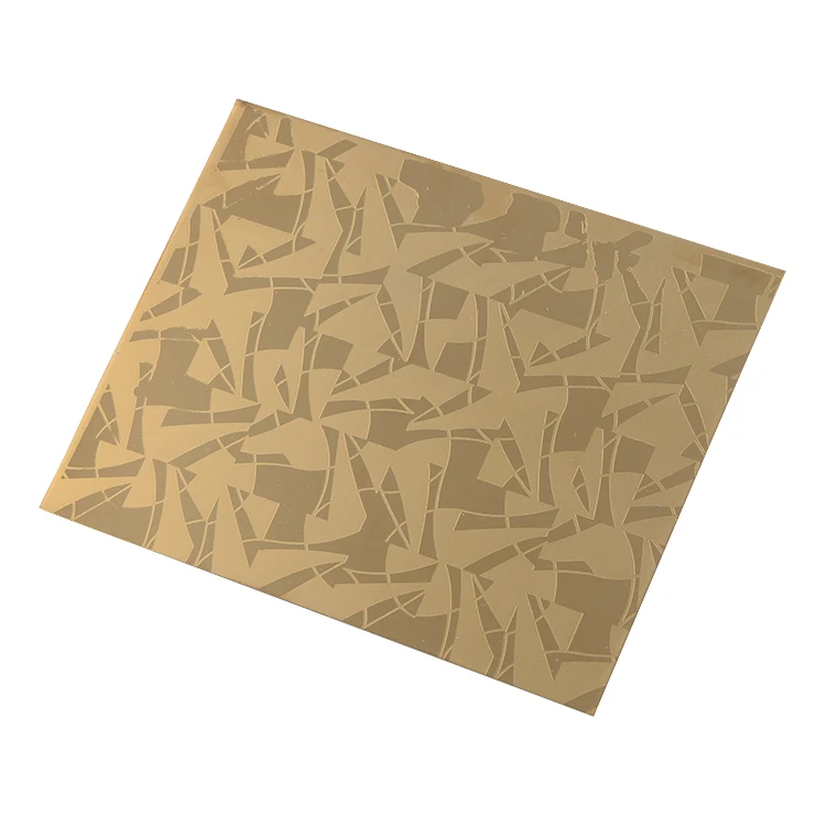 304 316 201 Decorative Stainless Steel Sheet 4x8 Mirror Etched Finish Gold Black Color Rose Gold for Elevator Wall Panel