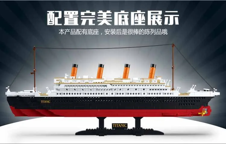 Sluban M38-B0577 оптовая продажа Счастливый маленький новый продукт титанический большой пластиковый строительный блок модель корабля игрушка из кирпича
