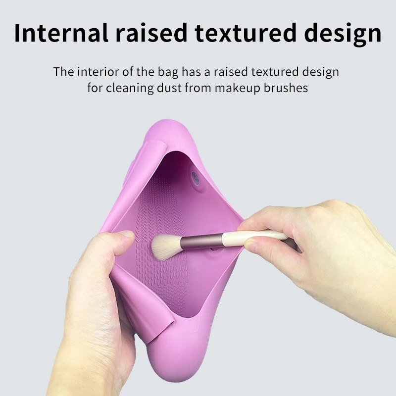 silicone custom small travel makeup brush bag professional cute makeup bags for women cosmetic bag wholesale