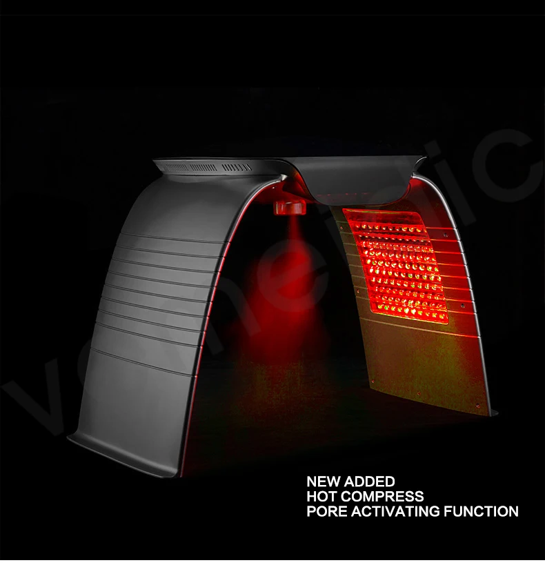 7 фотонных цветов Светодиодная терапия для лица для омоложения лица с струйным распылителем