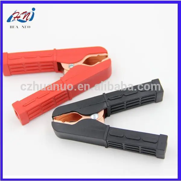 Factory Direct Selling 105mm 100a Custom Alligator Clips Red Fully Insulated Pvc Iron Contact Battery Clip Alligator