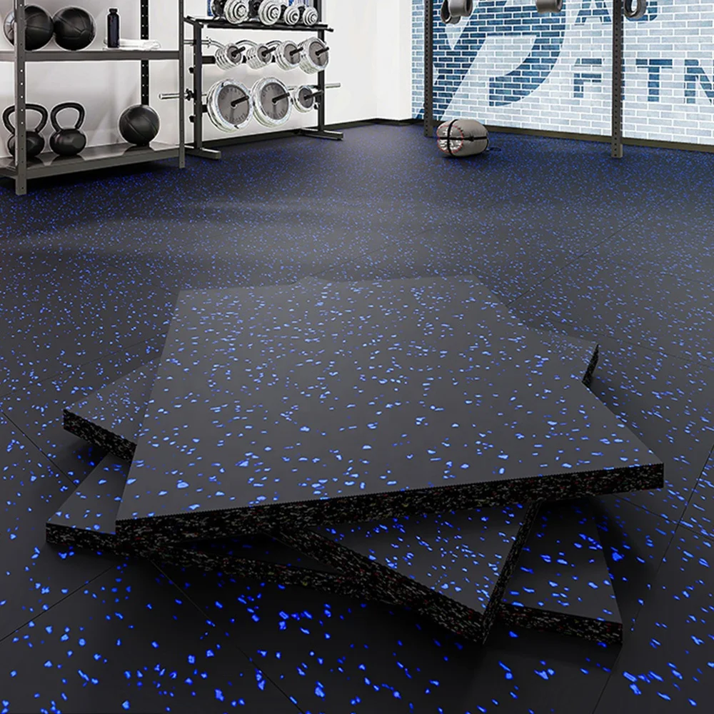 Anti Slip Rubber Tiles Noise Shock Exercise Home Protective Gym Mat Sports Flooring Thick Exercise Equipment Rolls Floor Carpet