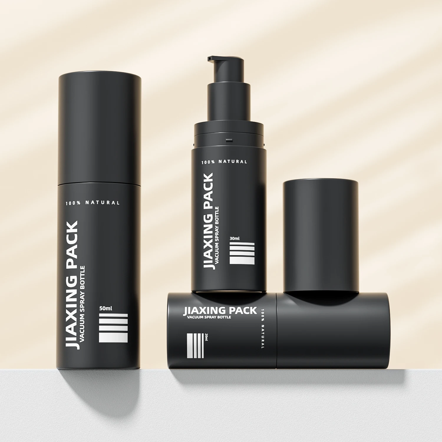 Sustainable refillable double wall 20ml 30ml 50ml airless pump cosmetic acrylic plastic bottle for lotion serum skincare