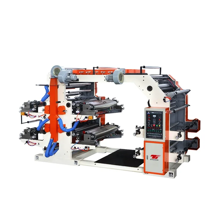 4 color high speed kraft paper non woven flexo printing machine bopp pet film flexographic printer