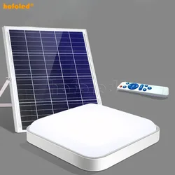 Крытый Солнечный подвесной светильник на открытом воздухе IP65 водонепроницаемый Люс светодиодный круглый солнечный потолочный с пультом