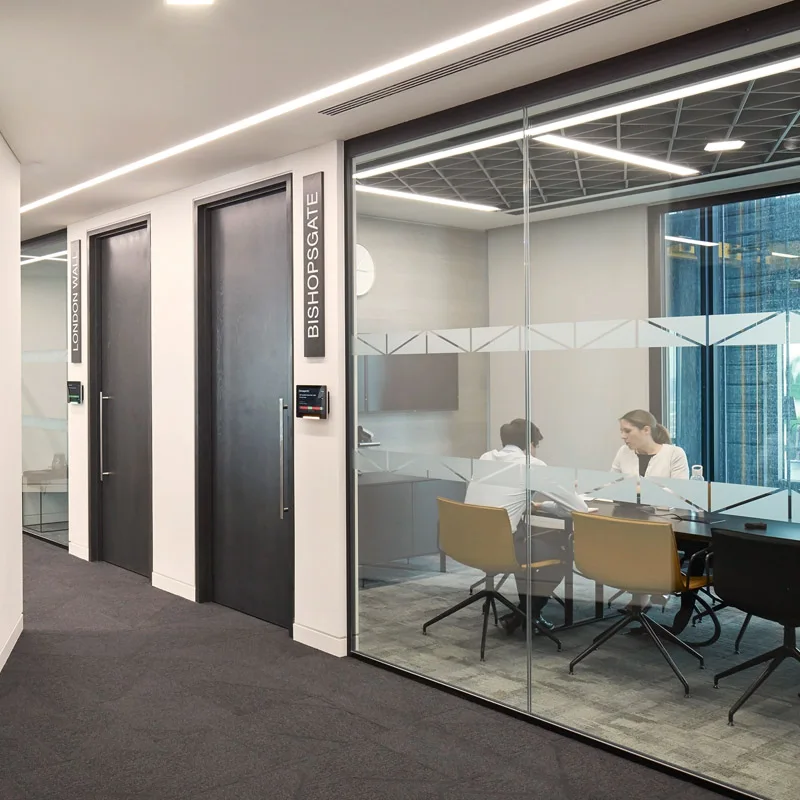 customization modern design partition wall glass panel divider