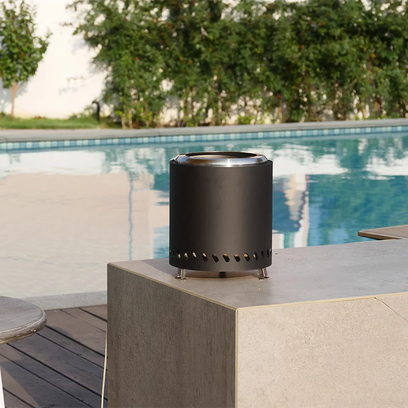 Stainless Steel Table Fire Pit Firewood Pot Stove Smokeless Fire Pit Firewood Stove