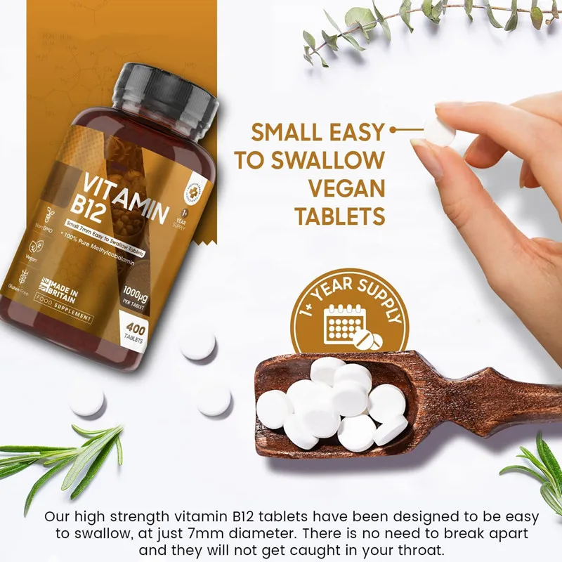 SUNI Factory Direct Vitamin B12 1000mcg Coated Tablets Dietary Supplement Vitamin B Complex Vitamin B12 Tablets Health Product