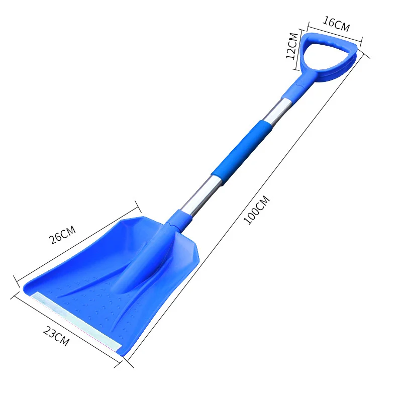 High Quality Snow Shovel Handle/long Handle Snow Shovel/square Snow Shovel with Long Metal Industrial Customized Logo Blue OEM
