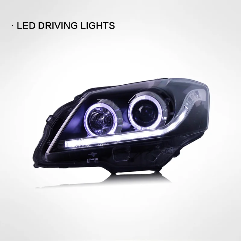 LINK-TO For Toyota 2009 2010 2011Classic Camry 6 Generation Headlight Assembly Modification LED Angel Eyes Daytime Running Light