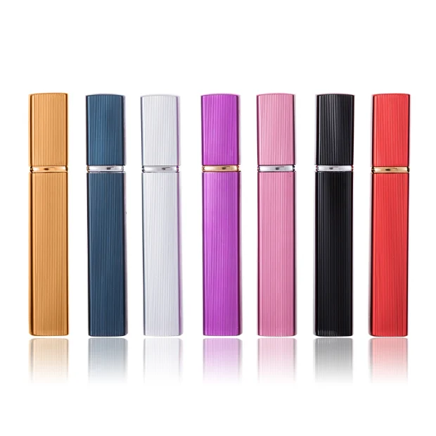 12ml travel pocket refillable aluminum empty atomizer perfume bottle with pump sprayer