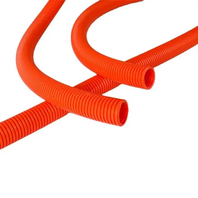 Factory spot orange nylon PA6 flame retardant corrugated conduit with flexibility for new energy vehicle harness protection