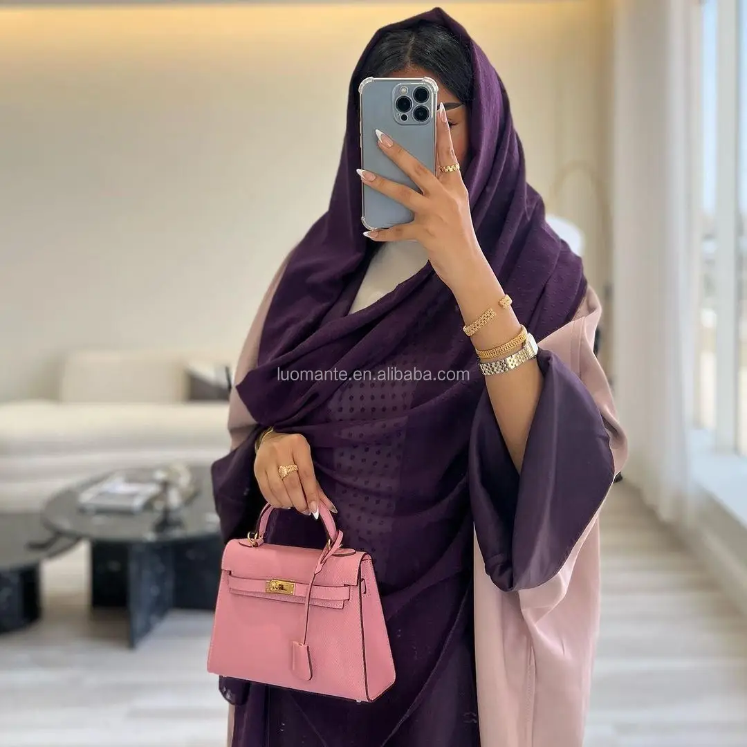 Abaya Manufacturer Islamic Custom double sided reversable abaya modest Muslim Open Abayas