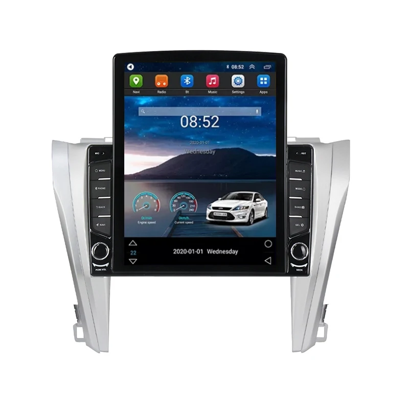 Tesla Android IPS 2.5D screen Car Radio For Toyota Camry 7 XV 50 55 2014 - 2017 1+16GB WIFI GPS BT Stereo Audio SWC