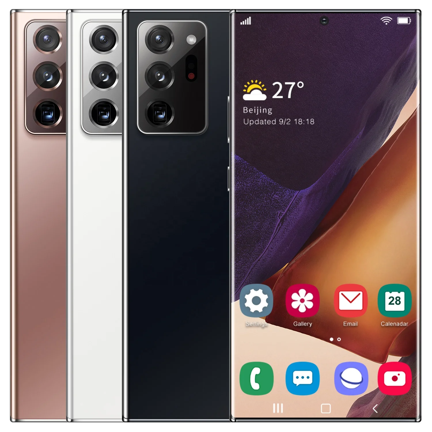Смартфон Note20U + 8 Гб 512 6 9 дюймовый AMOLED-экран смартфон на базе Android 11