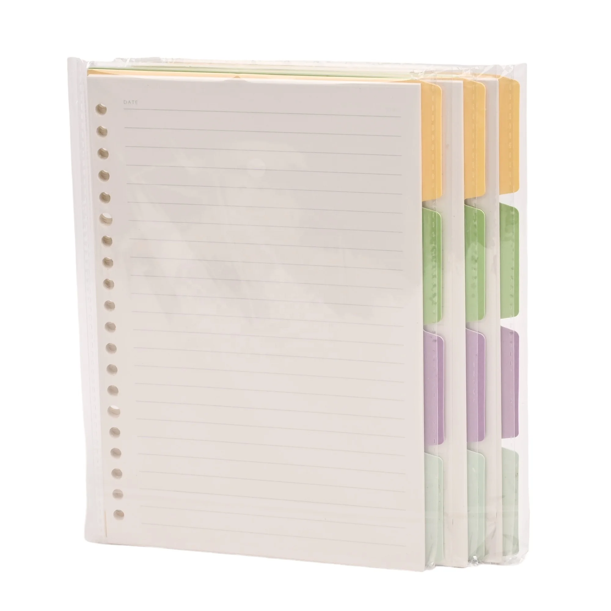 Wholesale A4 A5 B5 Journal Notebook Scrapbook Loose Leaf Binder Refill Paper Sheets Accessories for Planner Diary Notebook