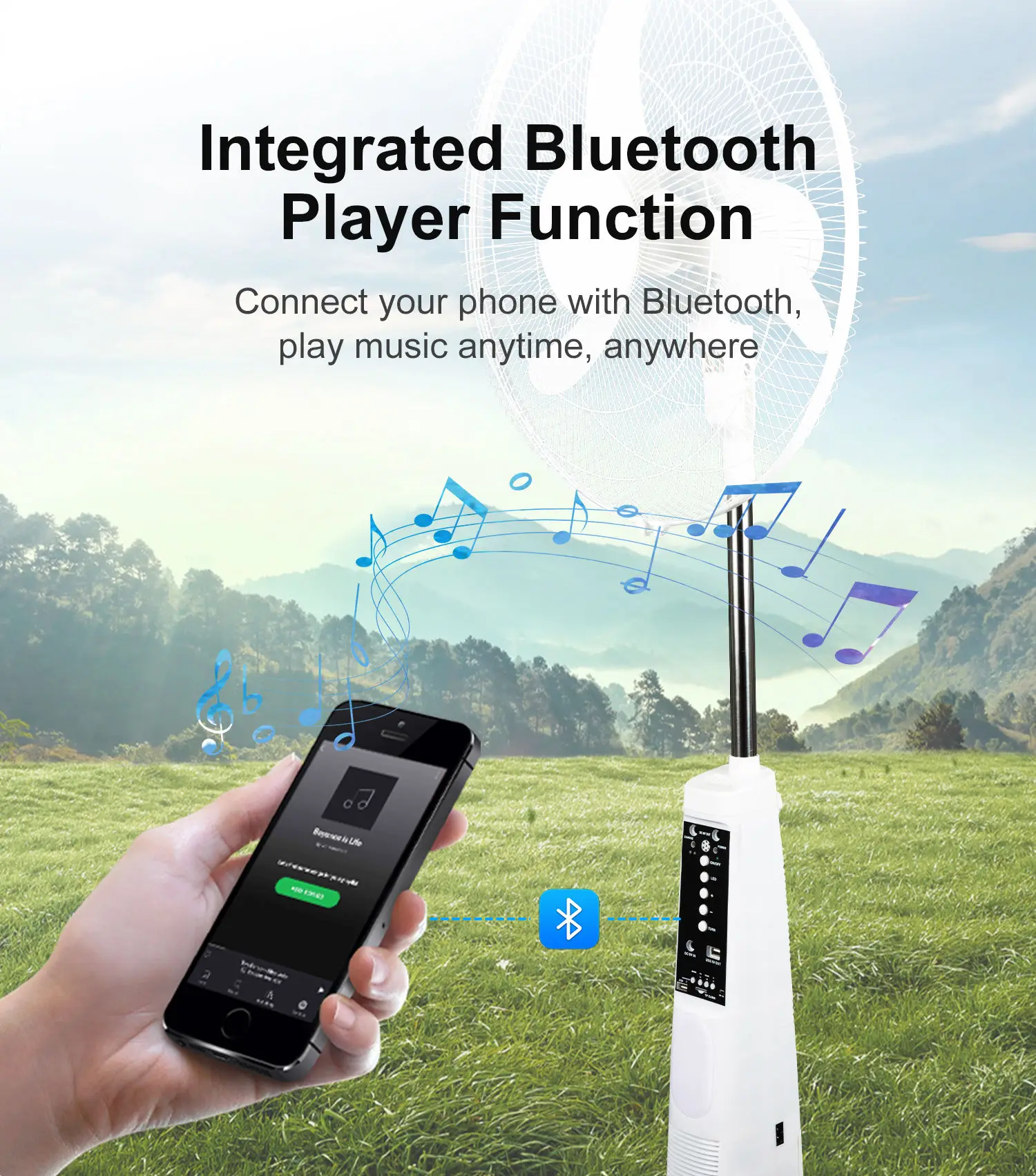 New Arrival Rechargeable 16Inch Solar Powered Standing Electric Fan Solar Fans for Home 18 Inch