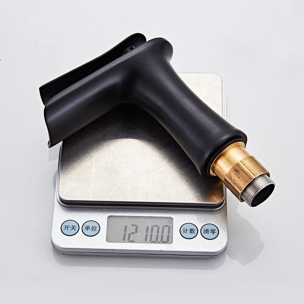 YUNDOOM OEM Black Brass Torneira Banheiro Basin Torneira Musluk Bathroom Hot Cold Water Single Handle Waterfall Basin Faucets