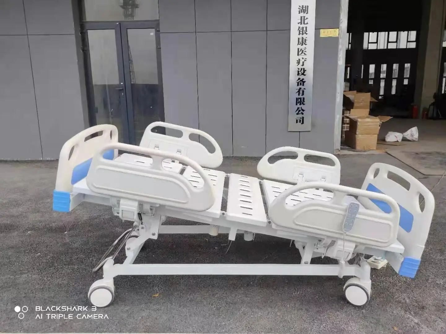 Manufacture full 5 3 functions  electric hospital manual bed for sale certified ICU manual electric hospital bed