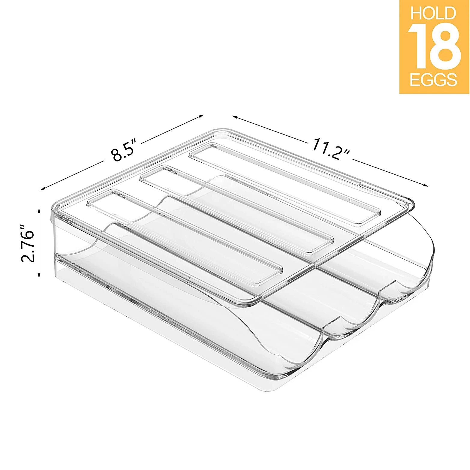 Large Capacity Egg Holder for Refrigerator Egg Fresh Storage Box for Fridge Egg Storage Container Organizer Bin
