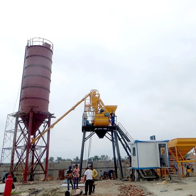 High quality HZS25 concrete batching plant Portable Mobile Ready concrete plant price for sale