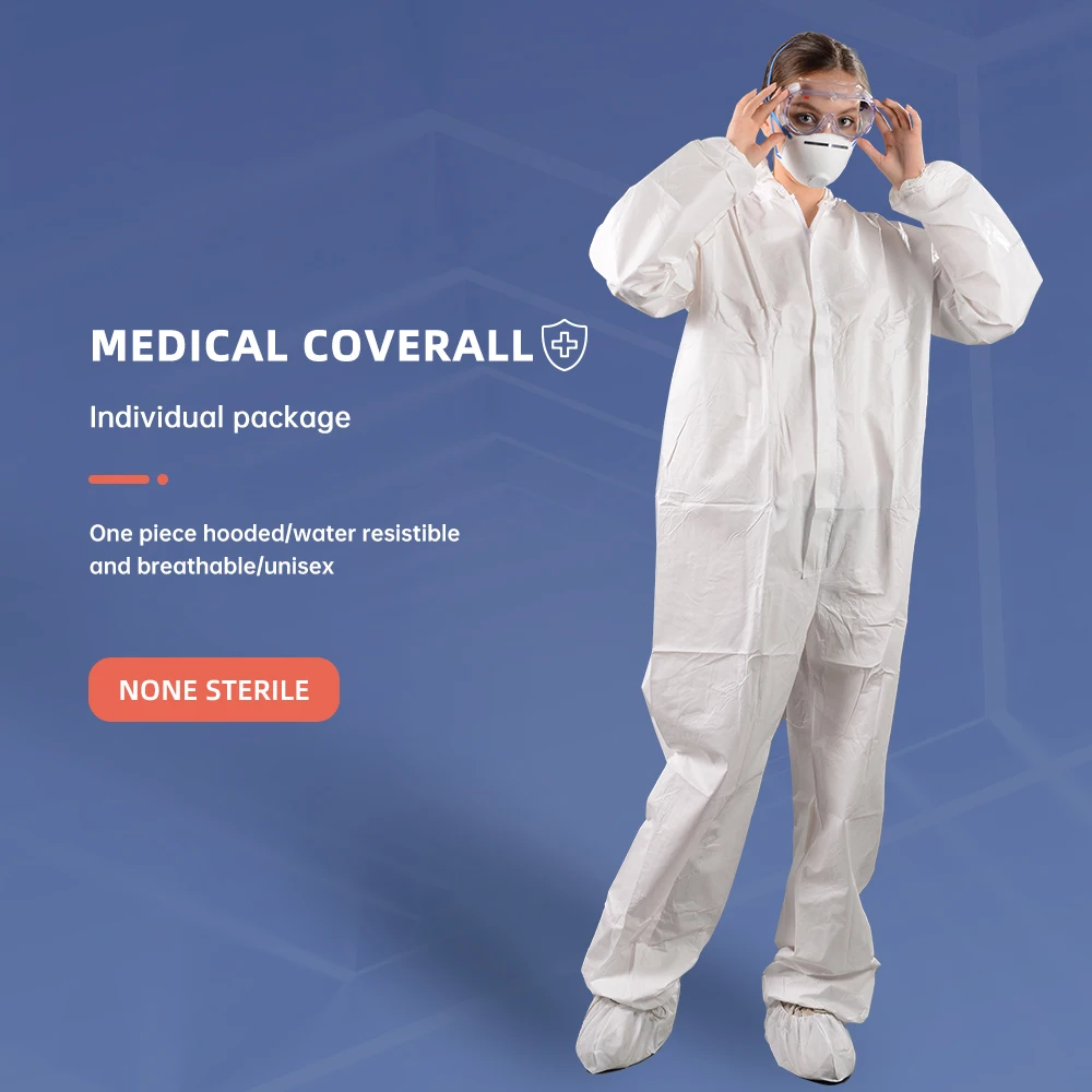 Disposable Safety Work Coverall Suits Uniform Genre Safety Clothing