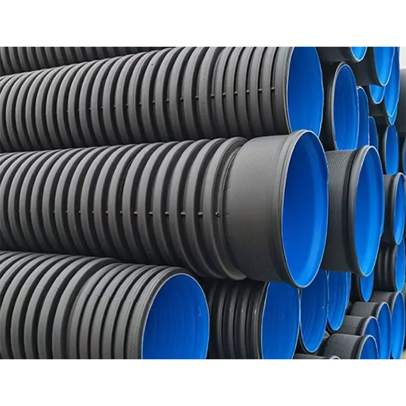 Sewage system Double wall corrugated Black 80mm 40 inch hdpe pipe reliance hdpe pipe price list manufacture
