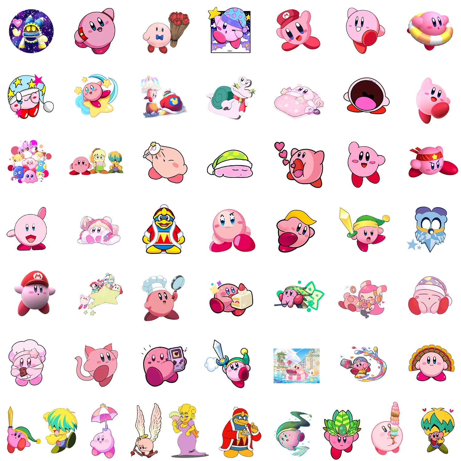50pc/bag Cartoon Kirby Stickers Customized Graffiti Waterproof Stickers for Cellphone Case Backpack Skateboard Mobile Phone