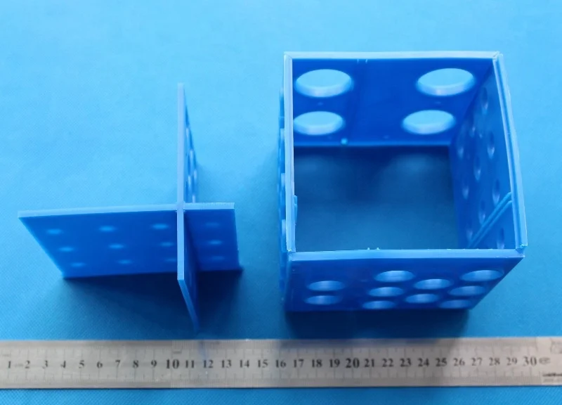 Multi size self assembly Detachable 4-Way Cube test tube rack for lab