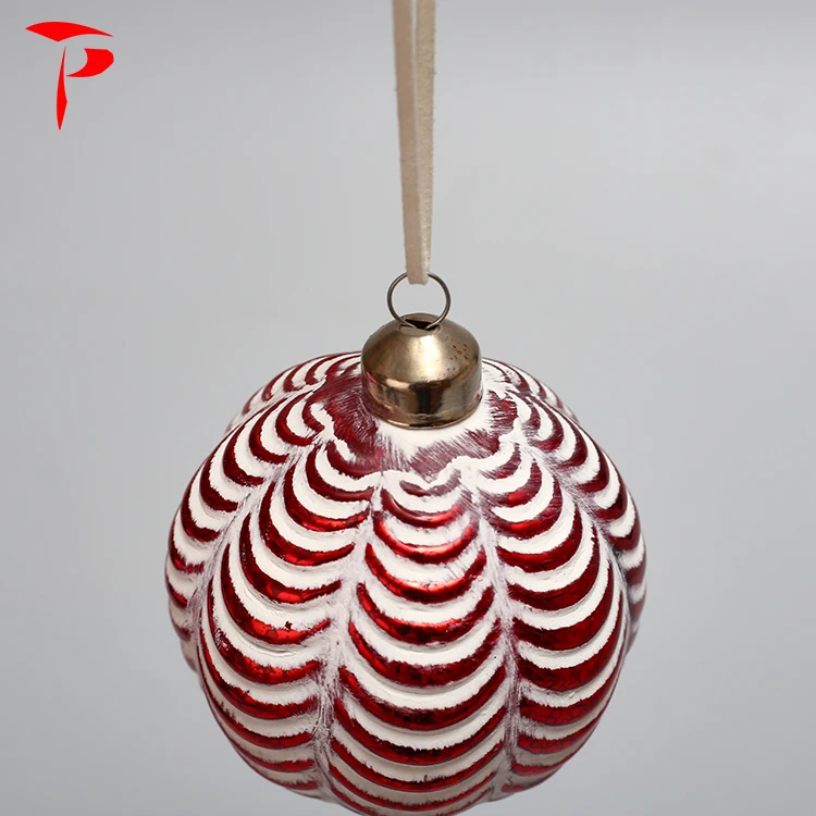 Wave Globe Hanging Christmas Tree Decoration Ornaments Glass Ball