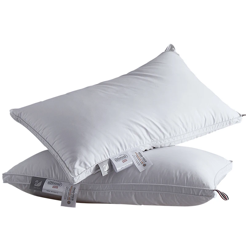 Classic 70% Goose Down and Feather Pillow Cushion Insert Feather Pillow Hotel Beding/Office Seat Cushion Goose Feather Pillow