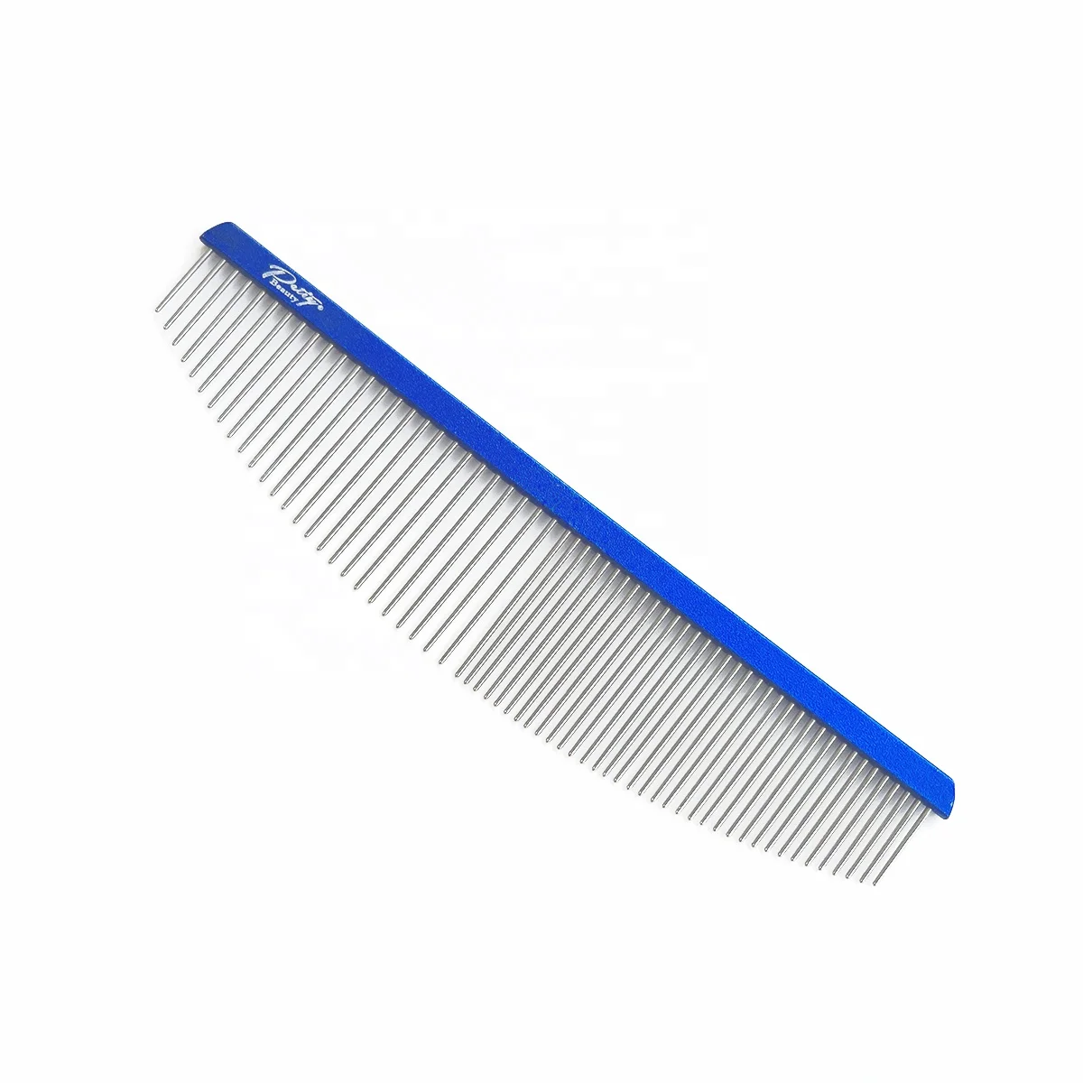 Baoli OEM Wholesale Pet Half Moon Comb Facial Grooming Hardened Handle Strong Steel Pins Dog Cat Moon Comb Mini Pet Comb