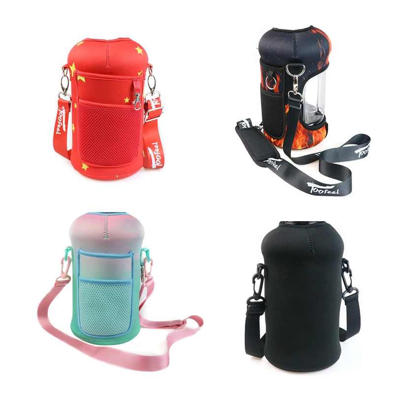 Custom Half Gallon Insulated Neoprene 64oz water bottle sleeves covers bottle cooling sleeve for water bottle storage sleeve