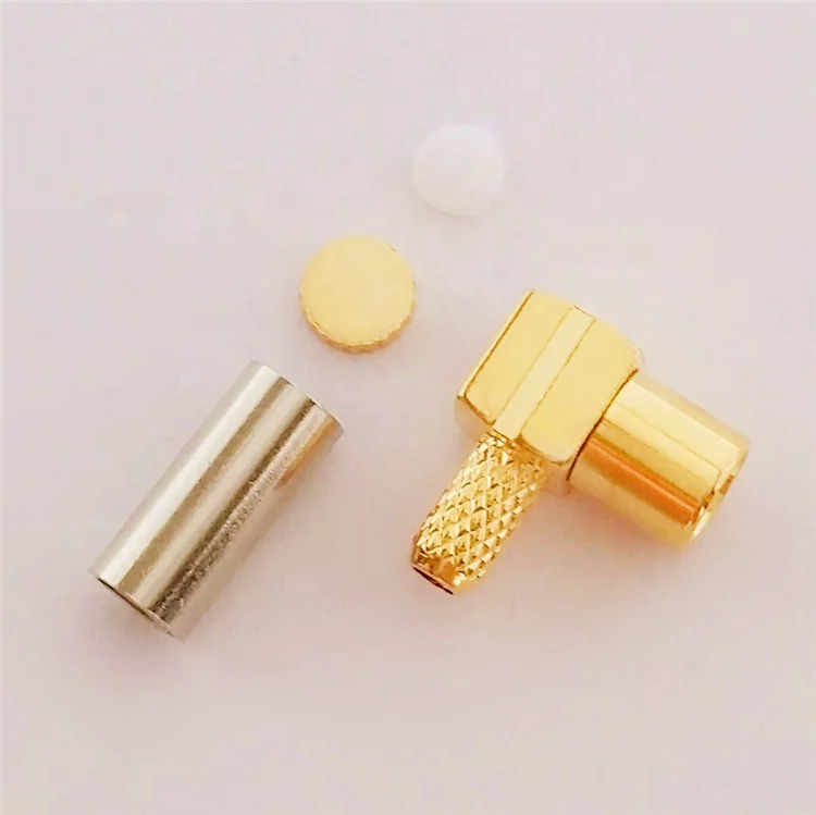 
High Performance RF Connector MCX-C-KW1.5 Female Elbow 90 Crimp RG174 RG316 Cable 