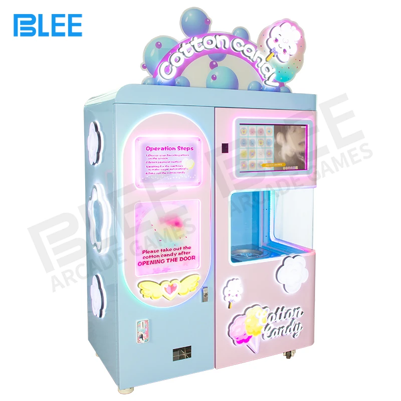 New Style Self Service Electric Candy Floss Machine Commercial Coin Operated Cotton Candy Fairy Floss Vending Making Machine