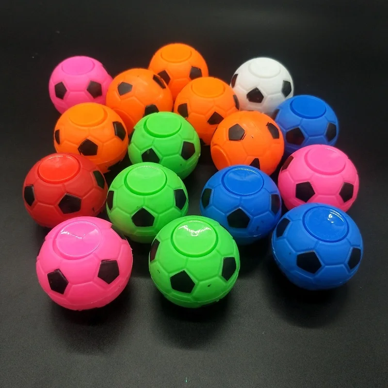 Wholesale Plastic Fidget Toy Football Soccer Finger Hand Spinner Promotional Gift for Kids Relief Small Vending Capsule