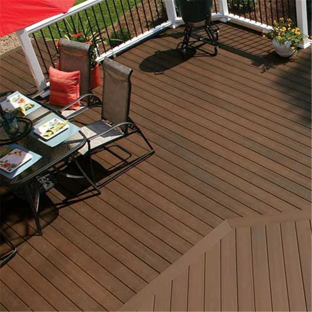 natural color garden balcony durable wpc flooring grey millboard decking